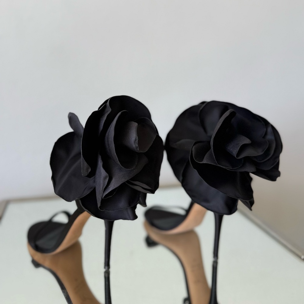 New GIUSEPPE ZANOTTI Peony 115mm Sandals In Schwarz $1,395 37 - Picture 9 of 13